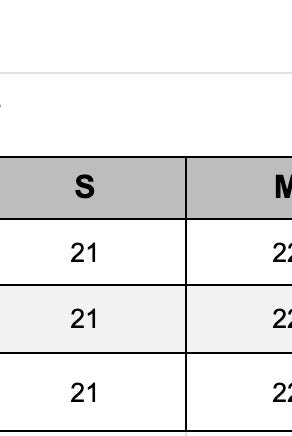 Size chart for a shirt with measurements in inches for bust, front length, and back length.