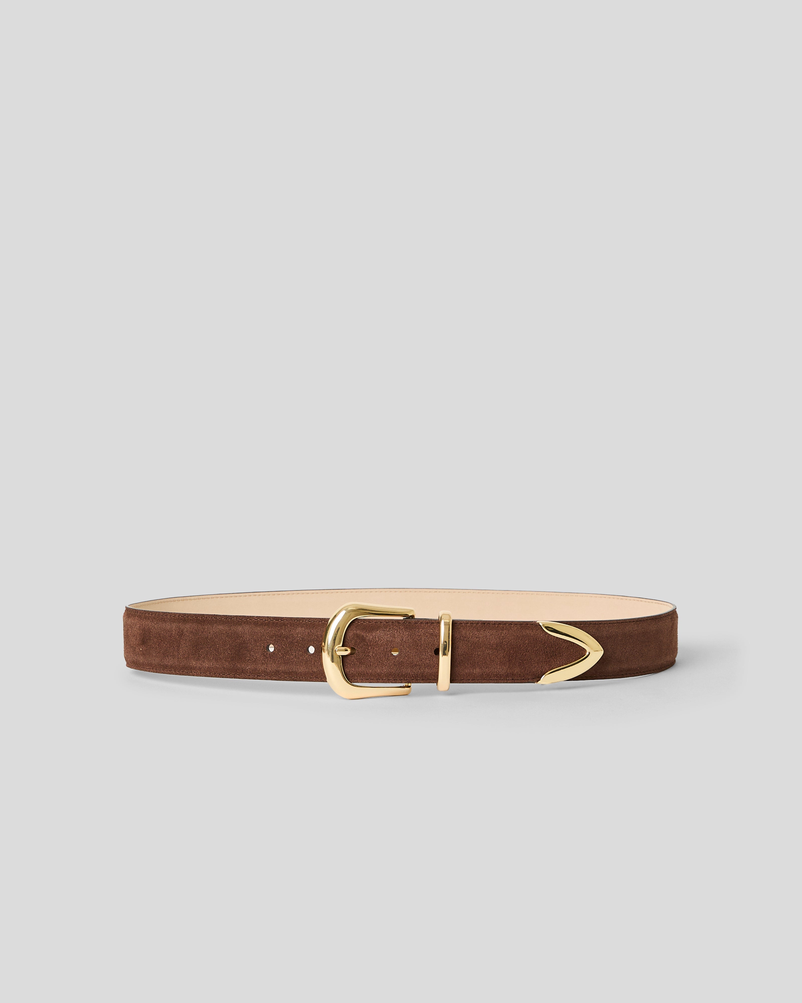 Marc Suede Belt in Chocolate
