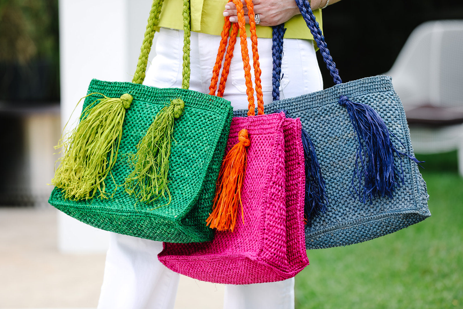 Green Camilla Raffia Bag – Heidi Houston